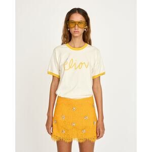 éliou Manu Floral Lace Skirt - S - Tangerine